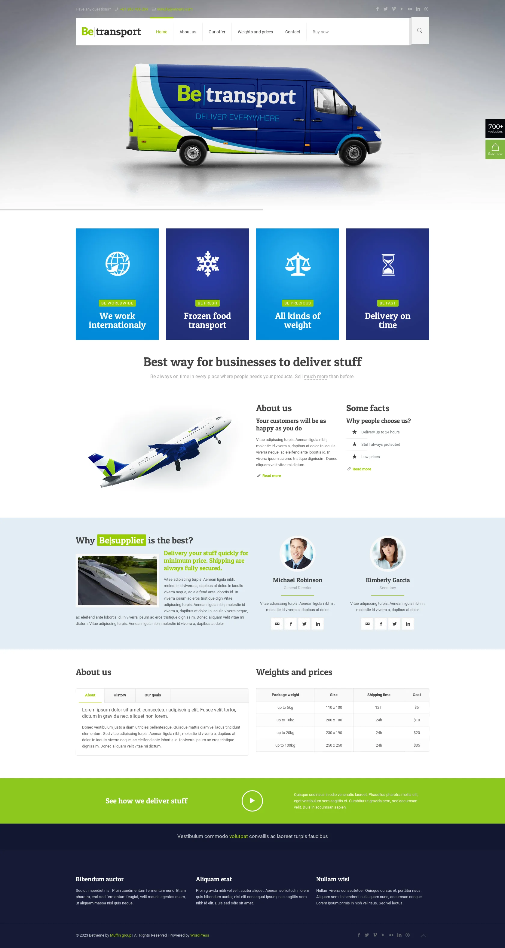 Mẫu giao diện website Chuyên chở (Transport) Mẫu giao diện website Chuyên chở (Transport)