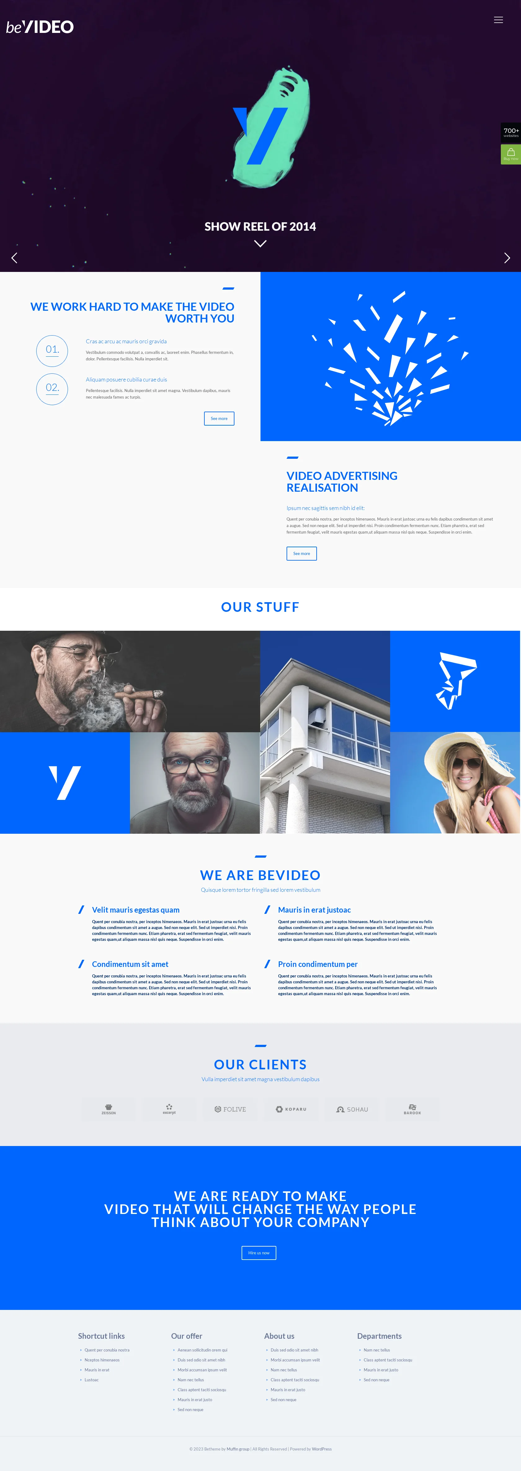 Mẫu giao diện website Băng hình (Video) Mẫu giao diện website Băng hình (Video)