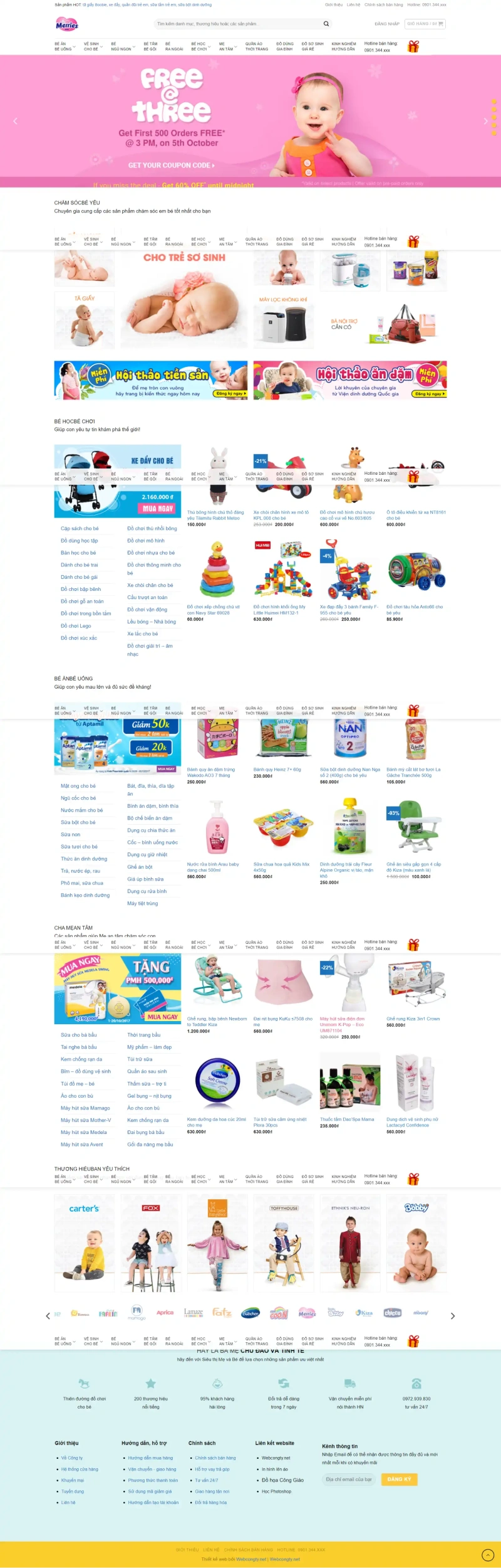 Mẫu Giao Diện Website Bán đồ Trẻ Em