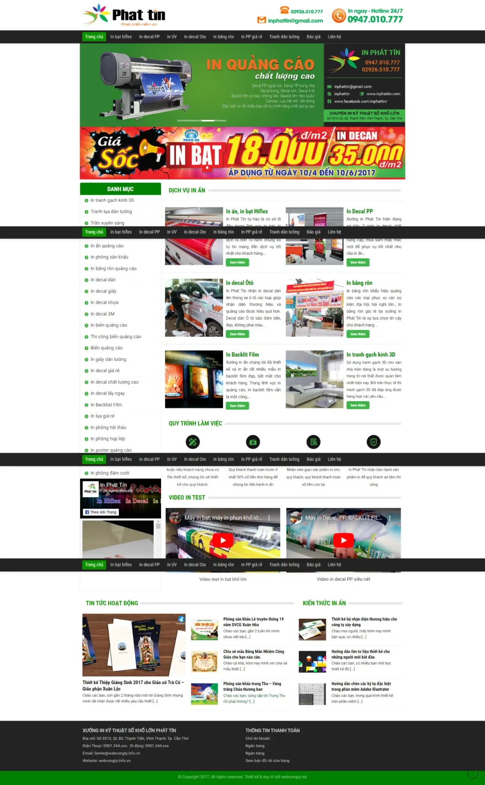 Mẫu Giao Diện Website Bán Máy In Decal