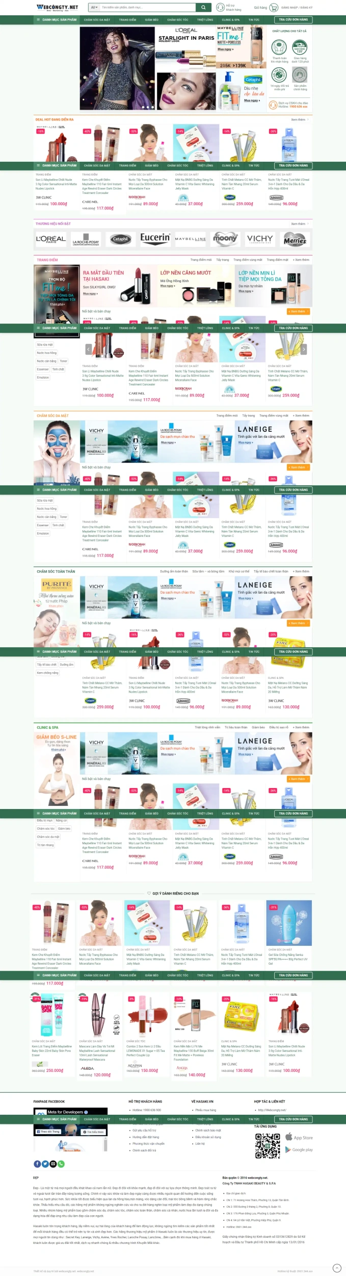 Mẫu Giao Diện Website Bán Mỹ Phẩm