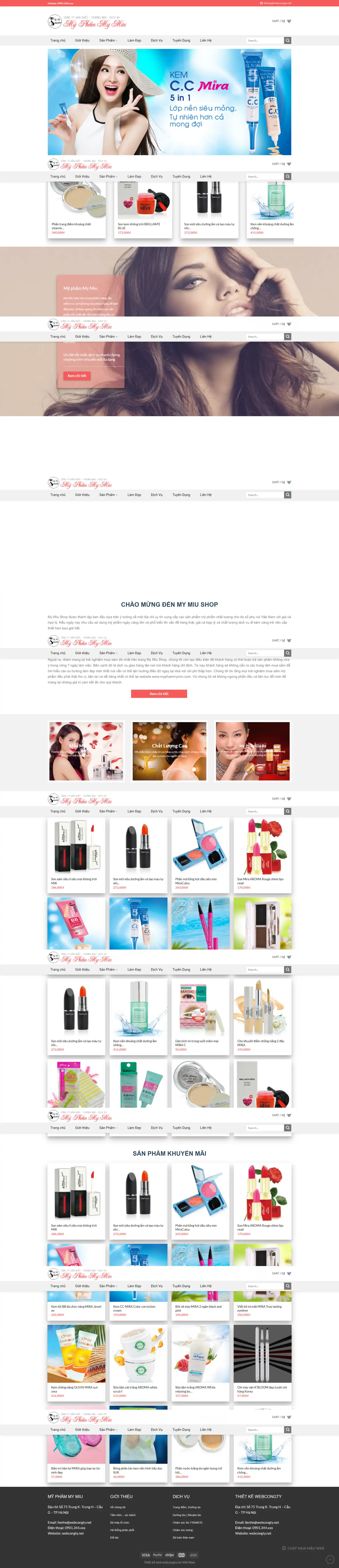 Mẫu Giao Diện Website Bán Mỹ Phẩm