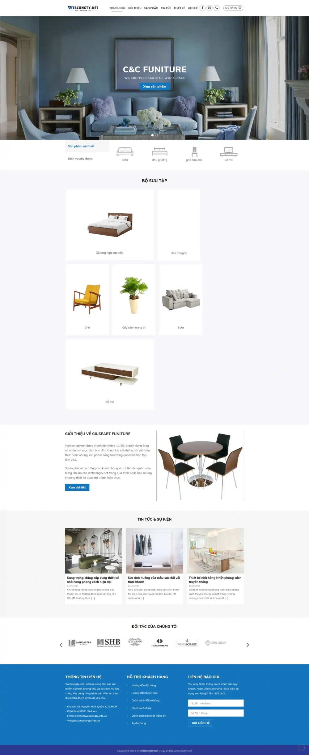 Mẫu Giao Diện Website Bán Nội Thất 2