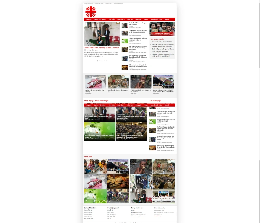 Mẫu Giao Diện Website Caritas