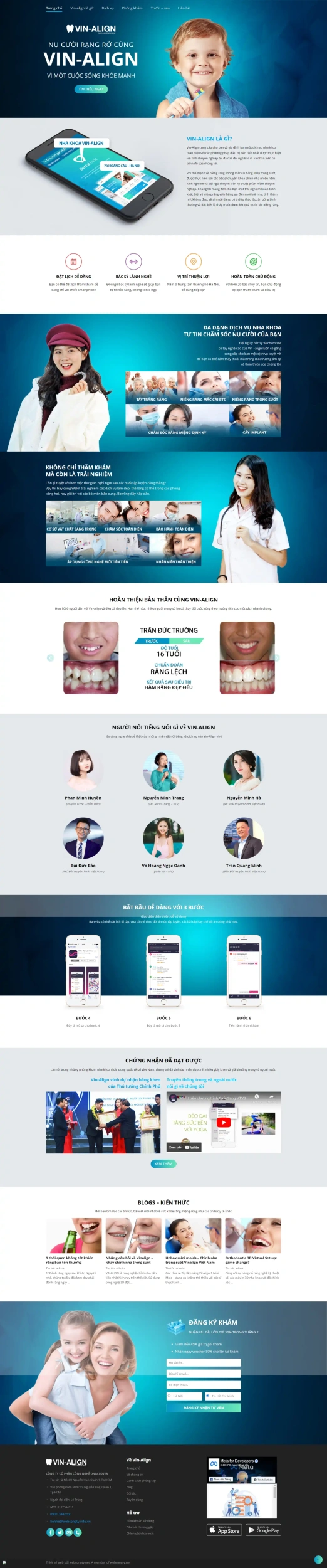 Mẫu Giao Diện Website Phòng Nha Khoa