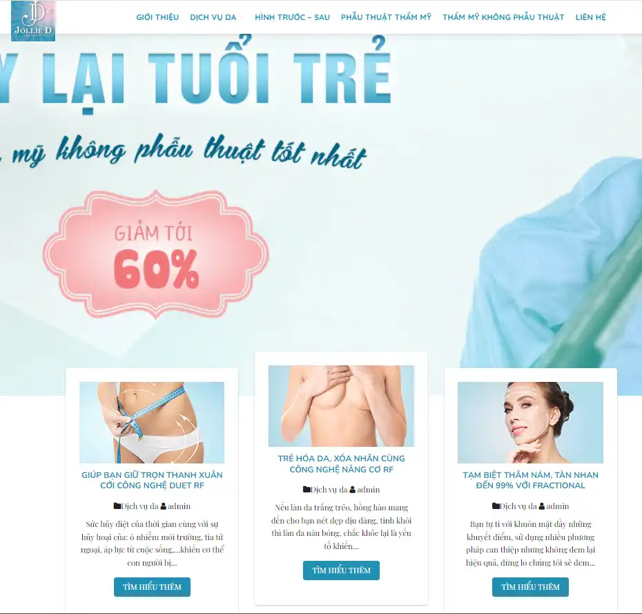 Mẫu Giao Diện Website Thẩm Mỹ Viện, Spa 4