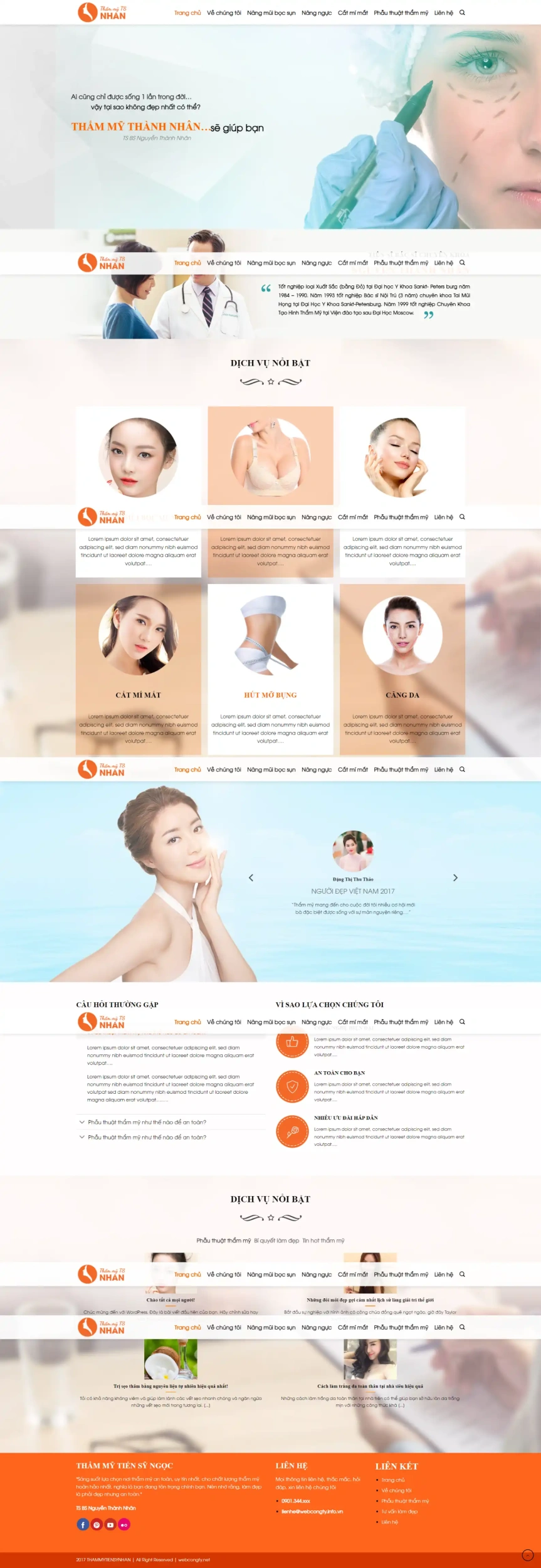 Mẫu Giao Diện Website Thẩm Mỹ Viện
