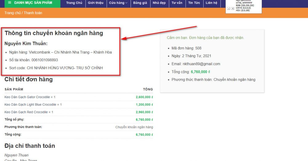 Những điều cần làm khi sau khi cài đặt một giao diện mua từ Webcongty.net