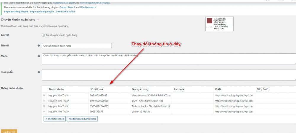 Những điều cần làm khi sau khi cài đặt một giao diện mua từ Webcongty.net