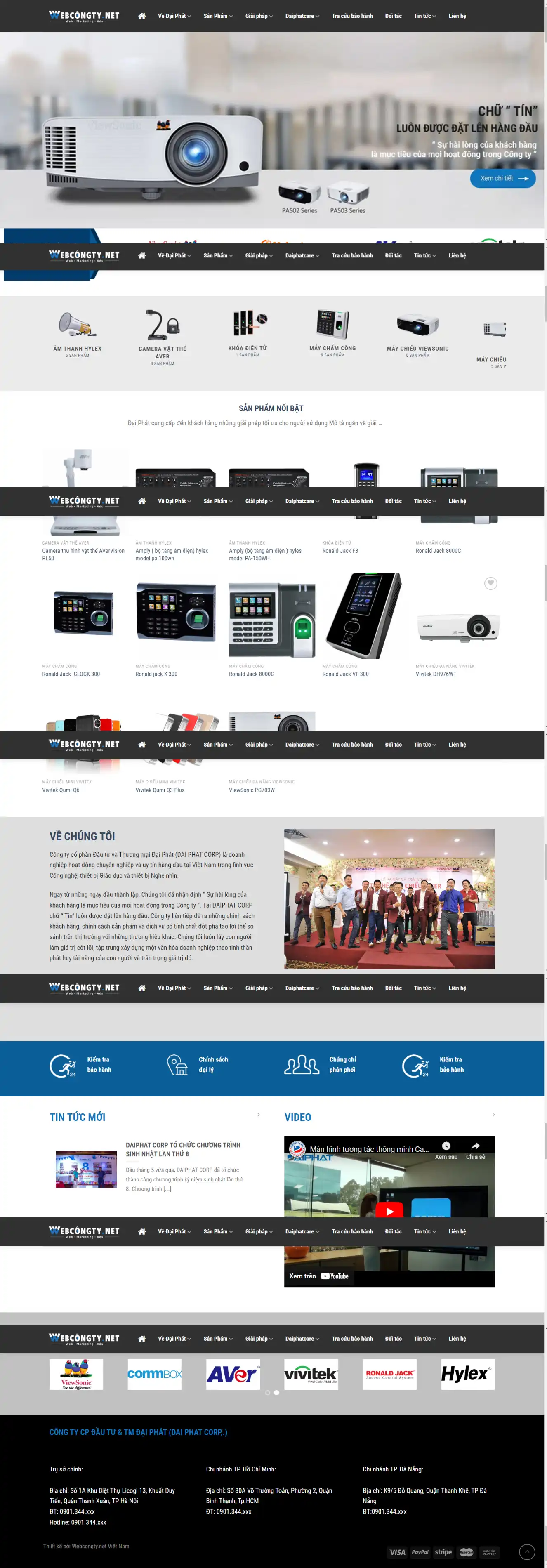 Mẫu Giao Diện Website Bán Camera