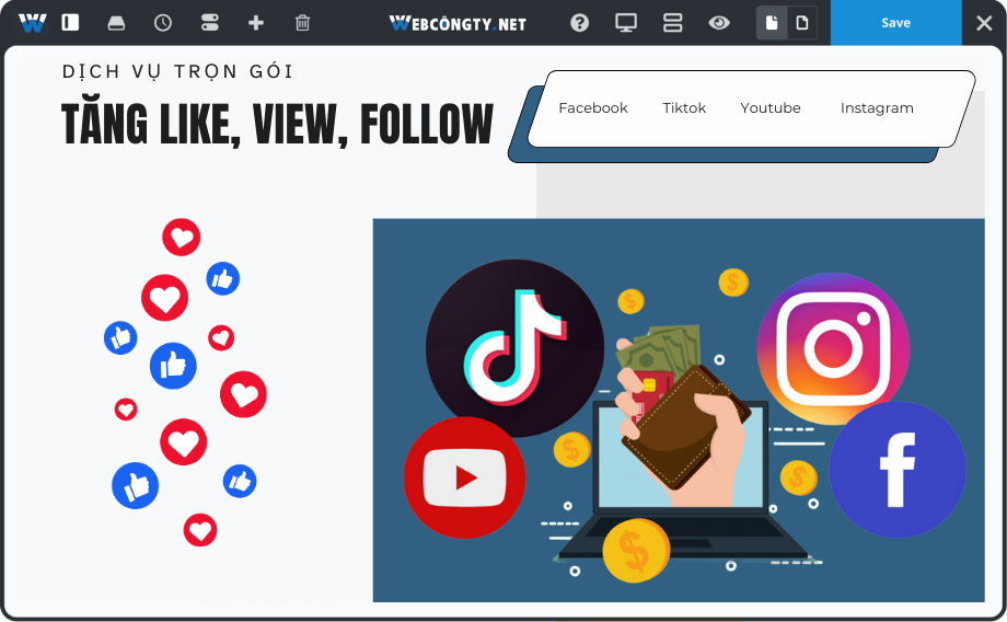 Dich Vu Tang Like Facebook View Follow