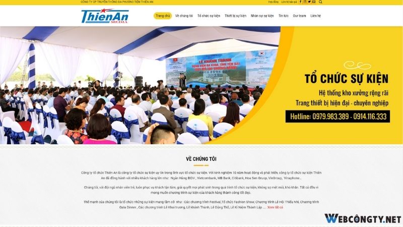 Website tổ chức sự kiện