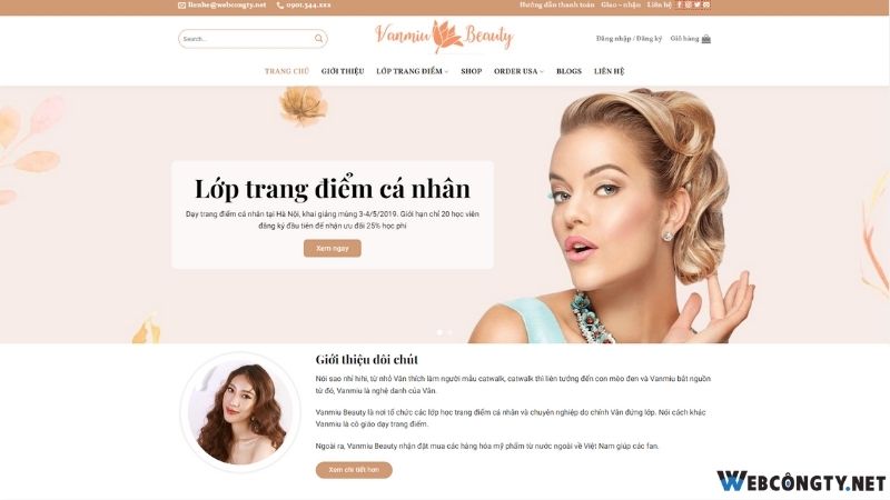 Website dạy trang điểm