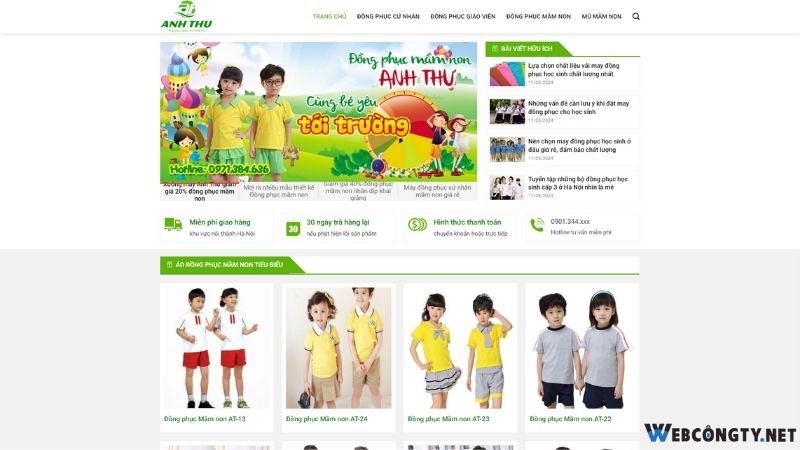 website đồng phục