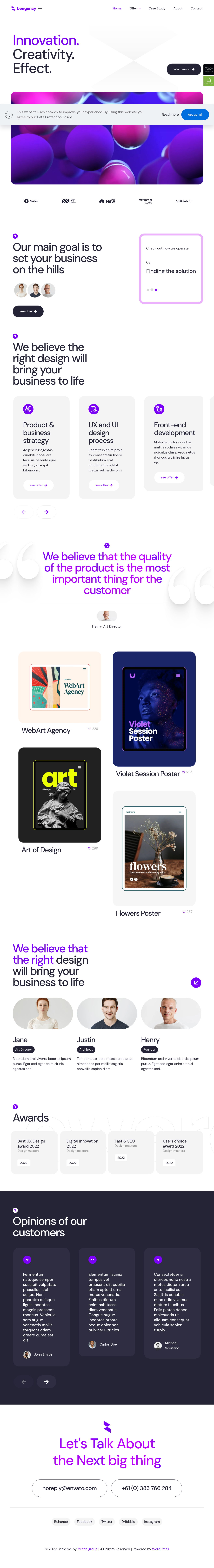 Mẫu giao diện website agency 8
