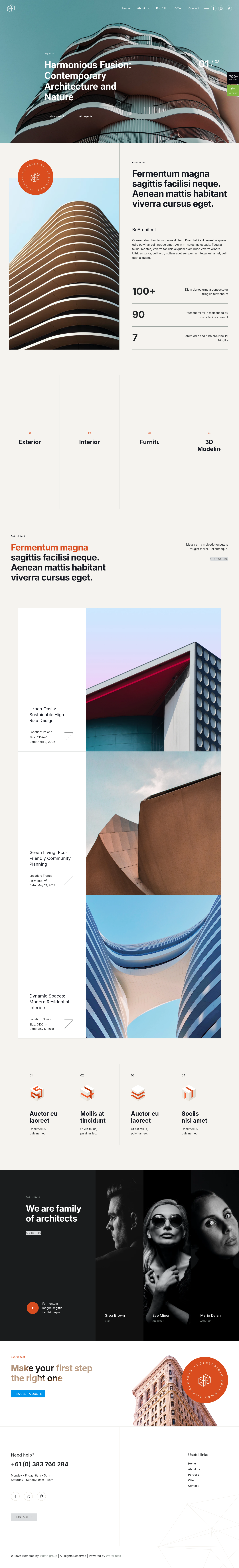 Mẫu giao diện website architect 6