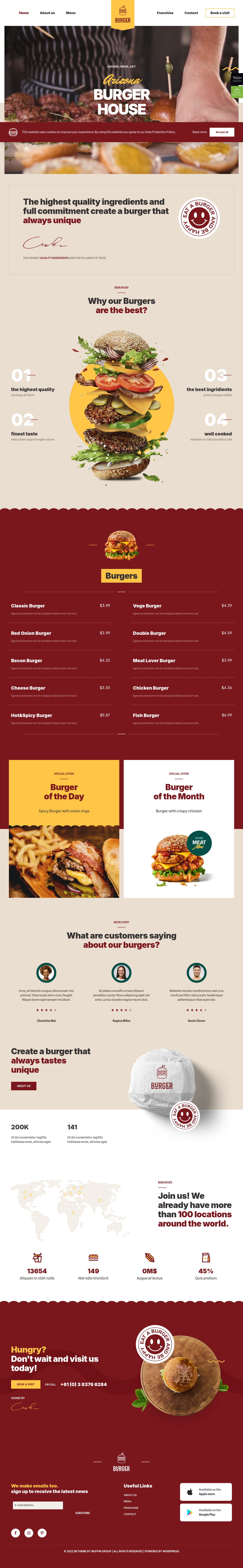 Mẫu giao diện website burger 3