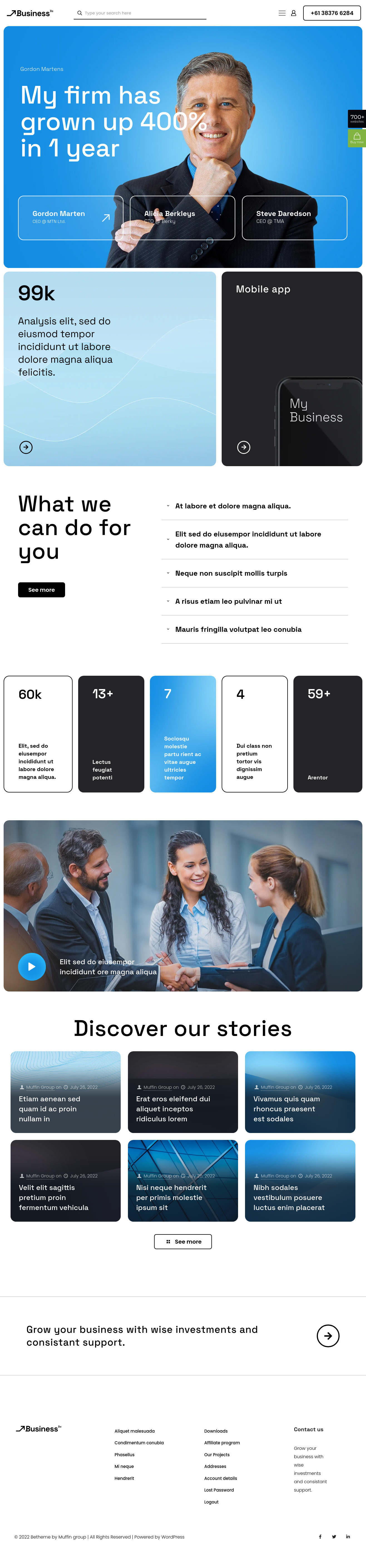 Mẫu giao diện website business 6