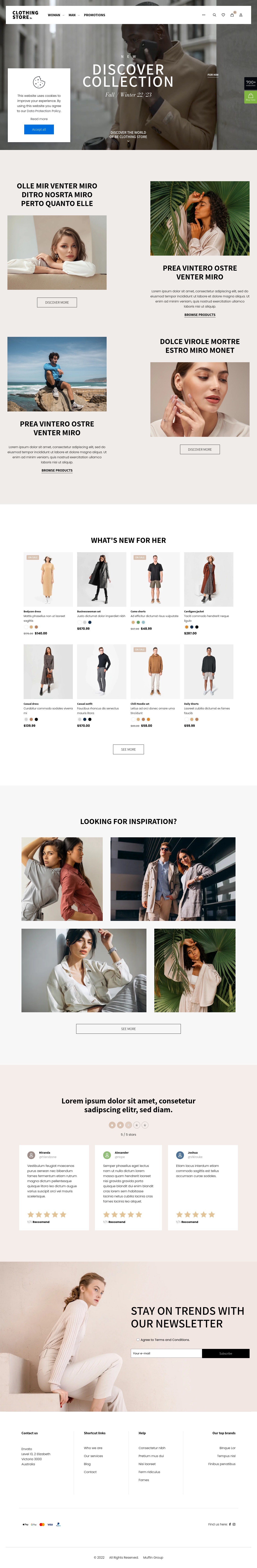Mẫu giao diện website clothing store 2
