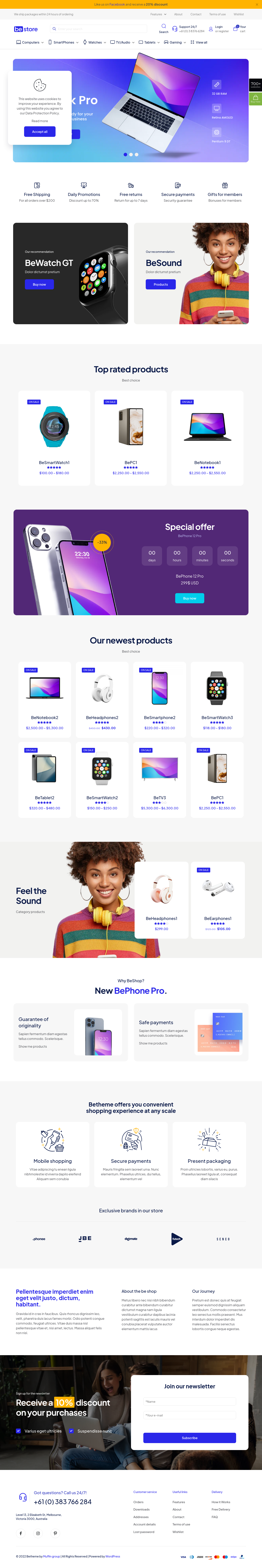 Mẫu giao diện website bán hàng