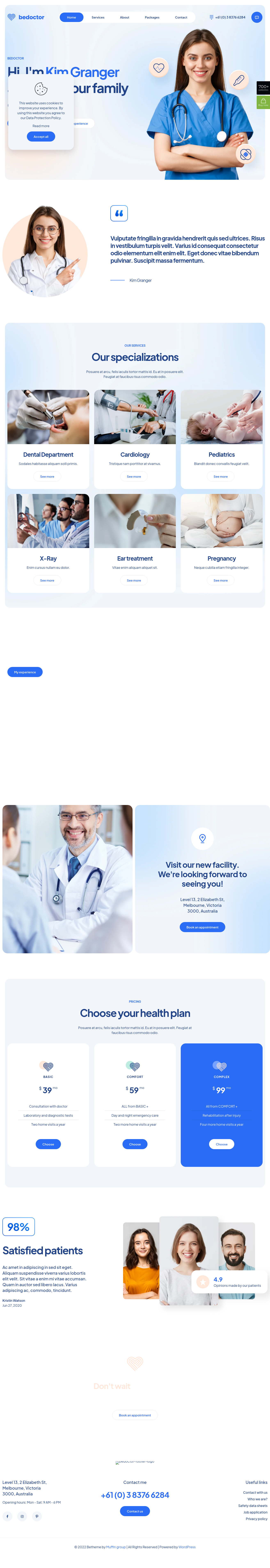 Mẫu giao diện website doctor