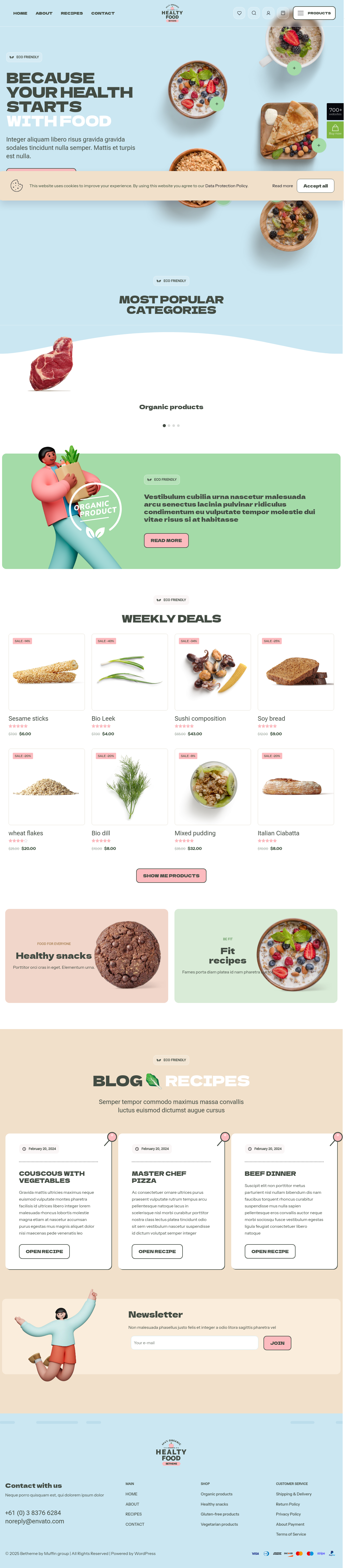 Mẫu giao diện website eco food 3