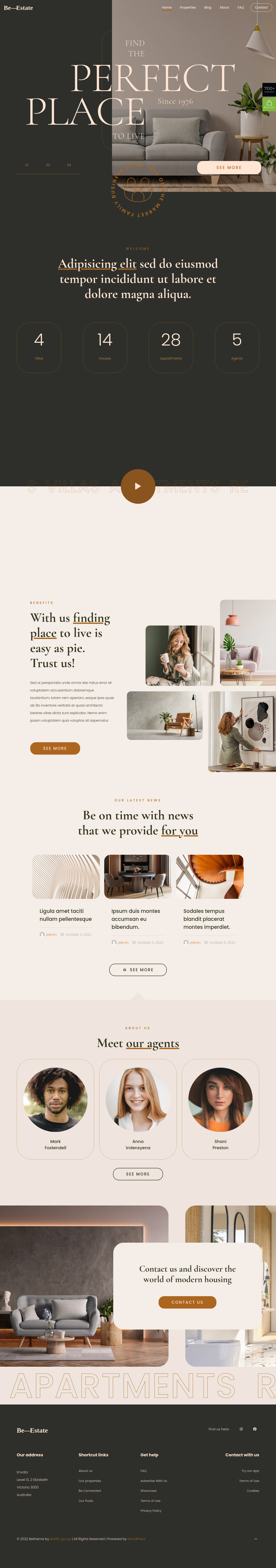 Mẫu giao diện website estate 4