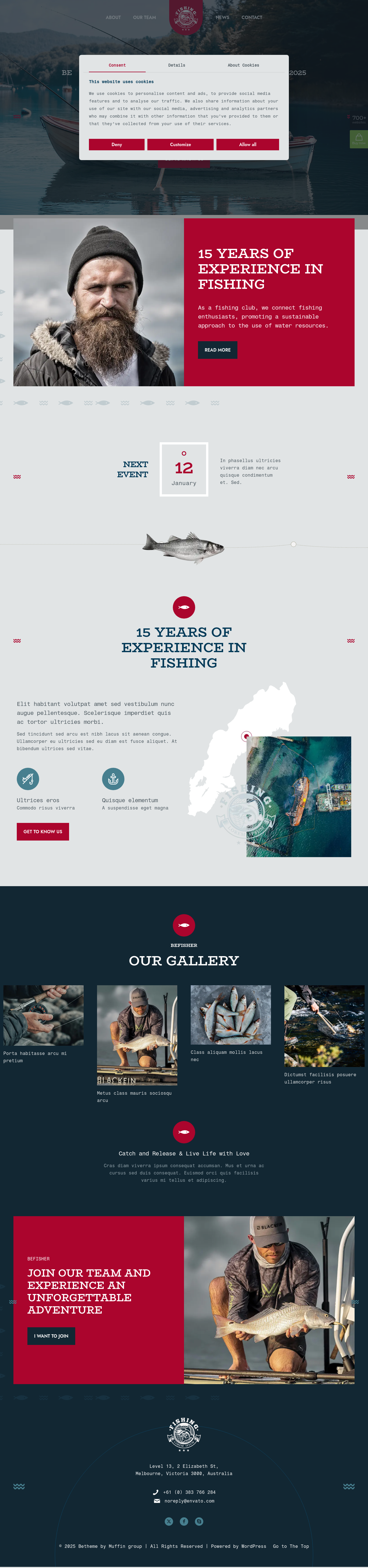 Mẫu giao diện website fisher 2