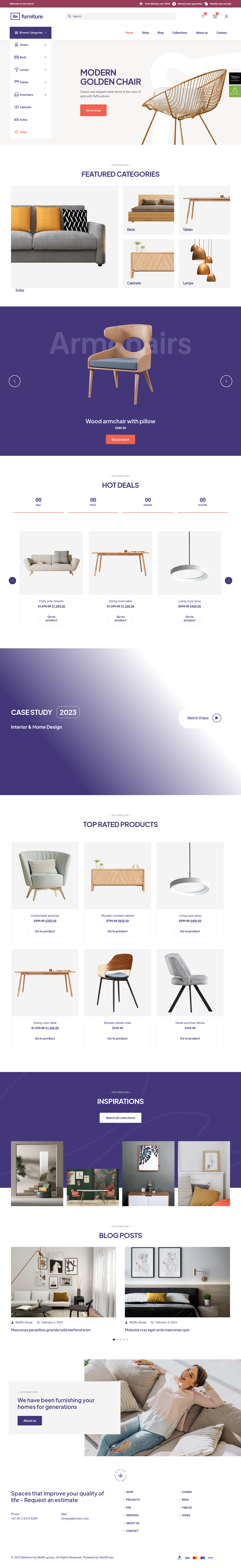 Mẫu giao diện website furniture store 2
