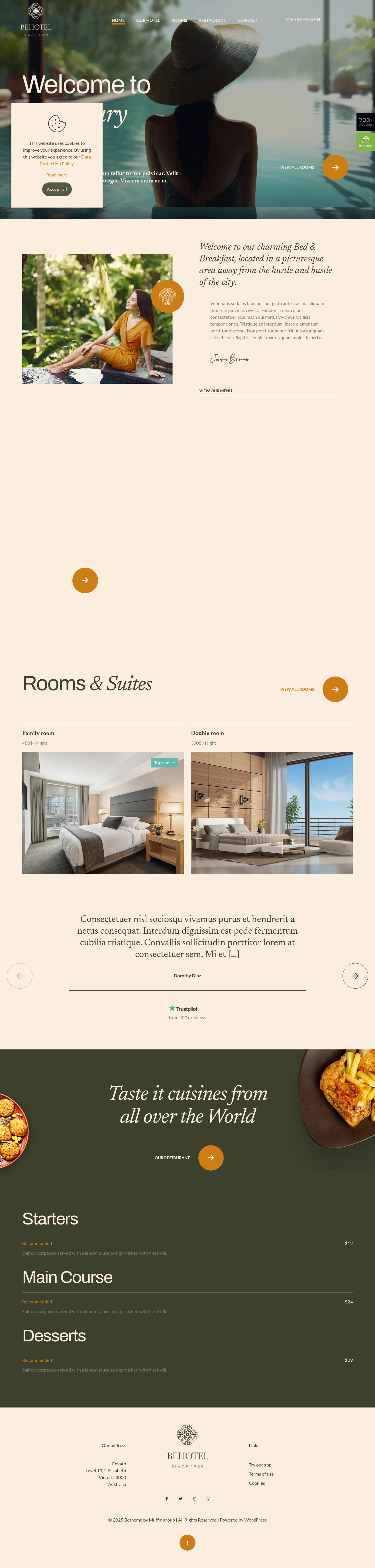 Mẫu giao diện website hotel 6