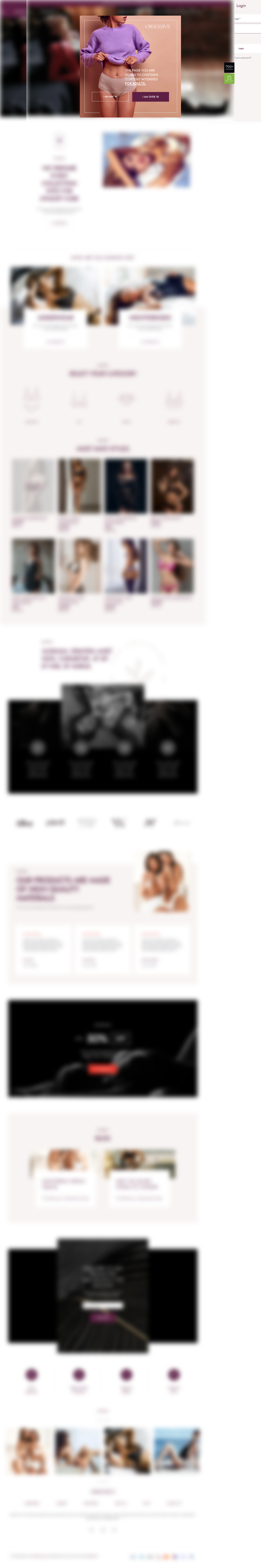 Mẫu giao diện website lingerie