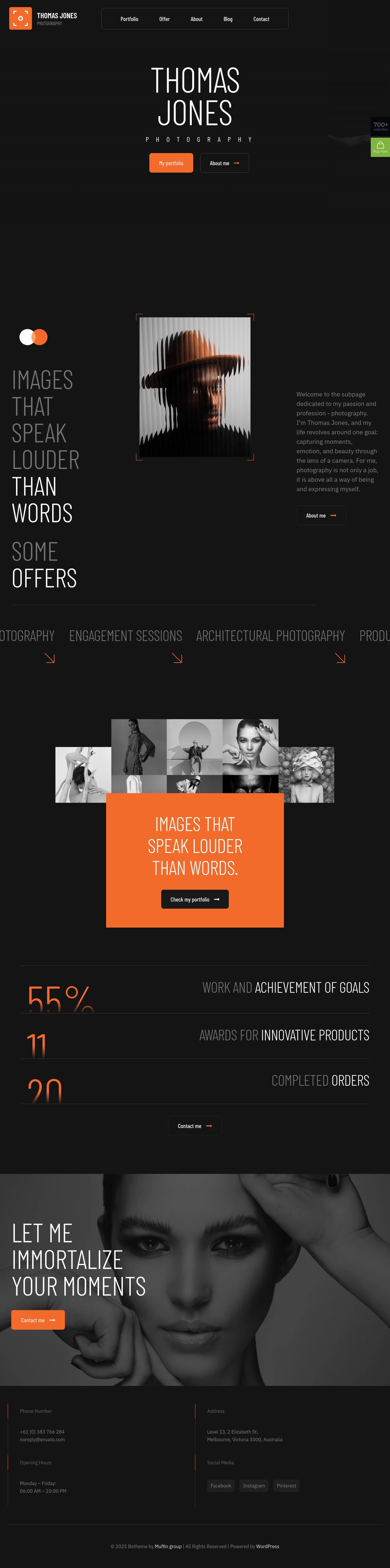 Mẫu giao diện website photography 4