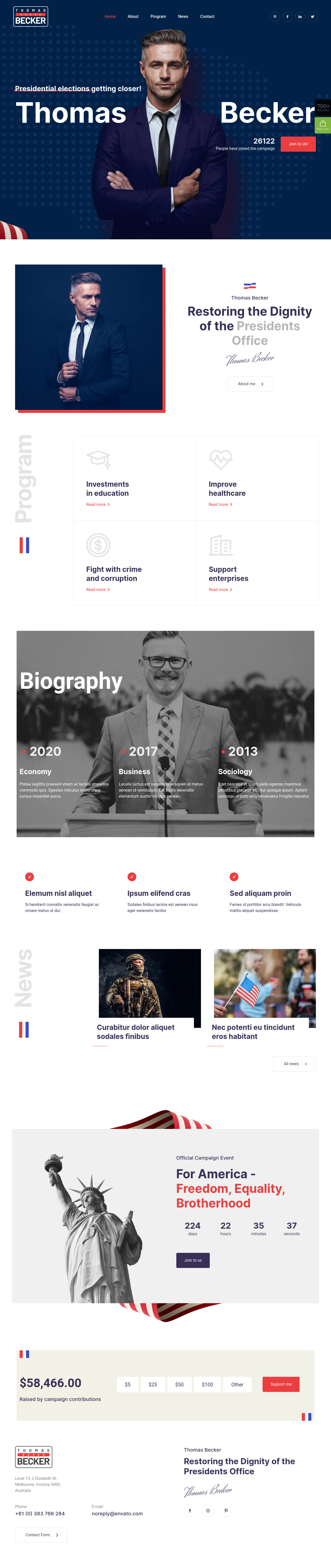 Mẫu giao diện website politics 3