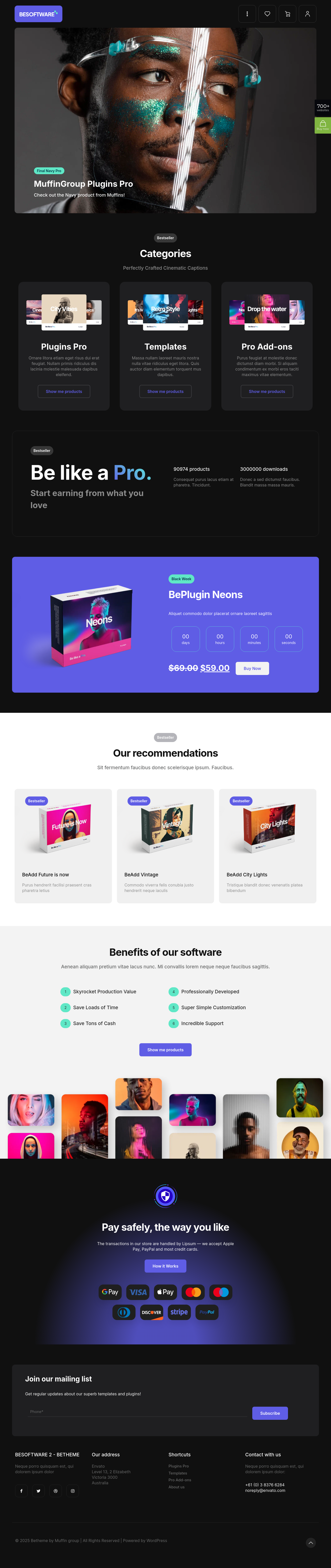 Mẫu giao diện website software 2