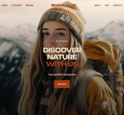 Mẫu giao diện website adventure 3