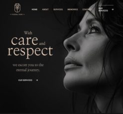 Mẫu giao diện website funeral home 2