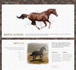 Mẫu giao diện website horse riding