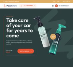 Mẫu giao diện website paint store