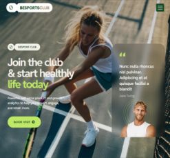 Mẫu giao diện website sports club 2