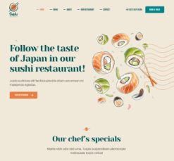 Mẫu giao diện website sushi 3